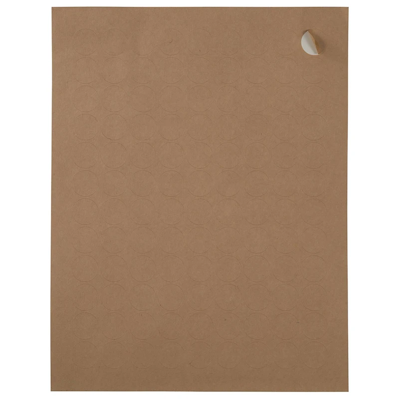 JAM Paper Brown Kraft Circle Label Stickers