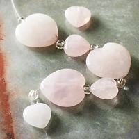Light Pink Mixed Heart Rose Quartz Beads, 20mm by Bead Landing™