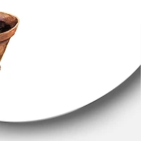 Designart - Palm In Clay Flowerpot