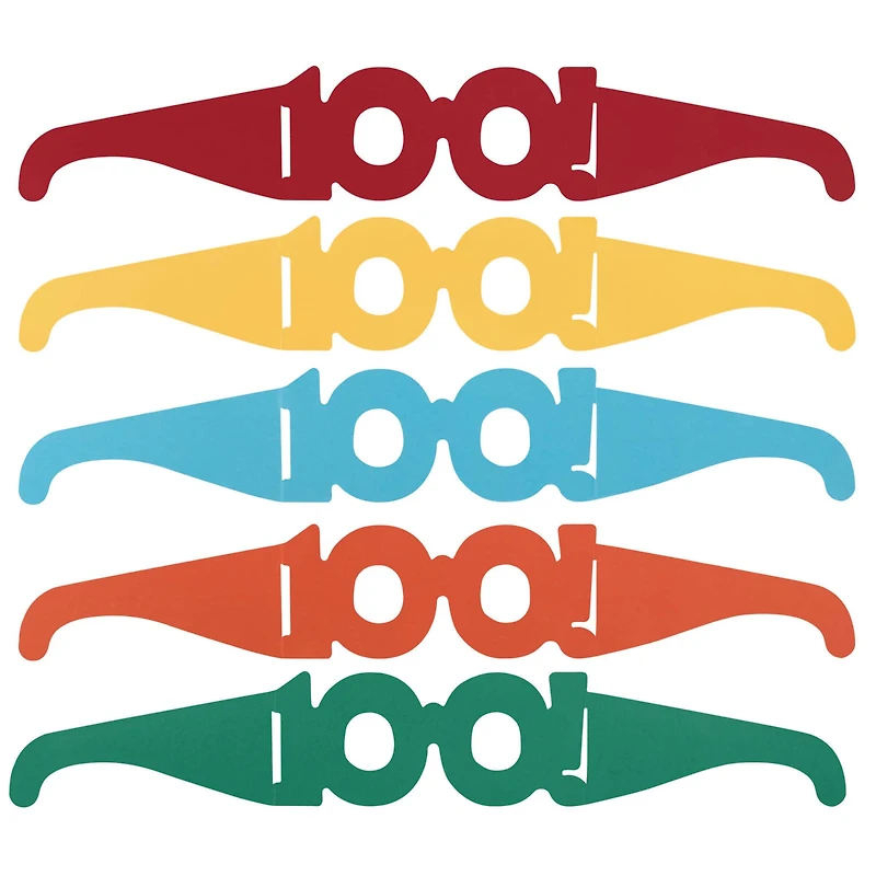 Creativity Street® 100 Days of School 16" Paper Glasses Pack, 3ct.