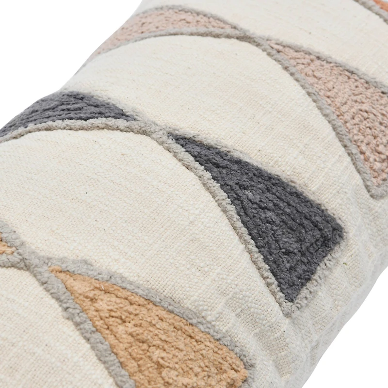 Hello Honey® 24'' Embroidered Cotton Lumbar Pillow with Fringe