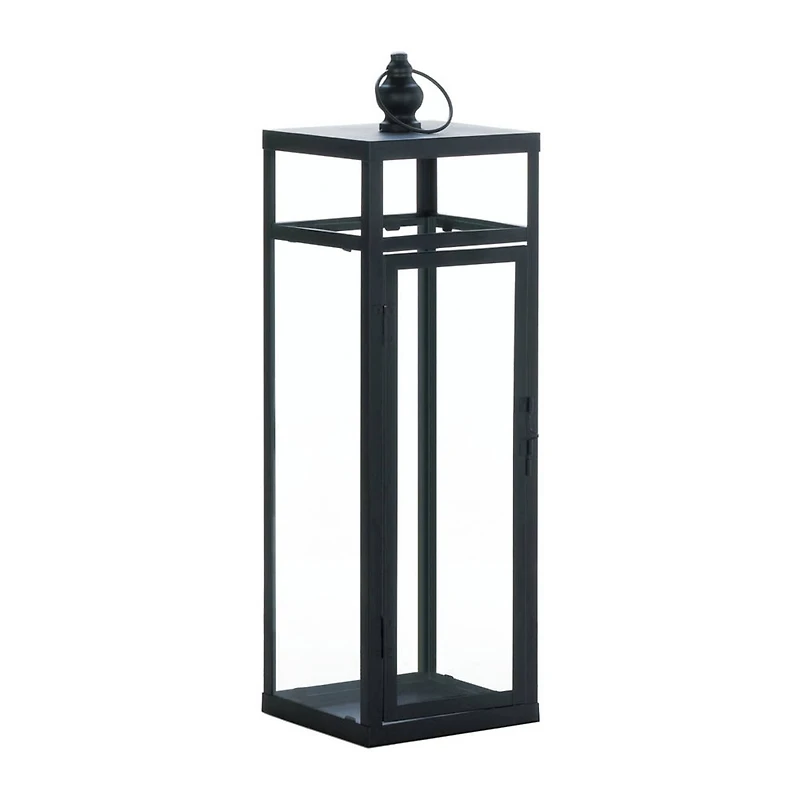 22.5" Black Dramatic Geometry Lantern