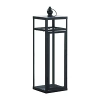 22.5" Black Dramatic Geometry Lantern
