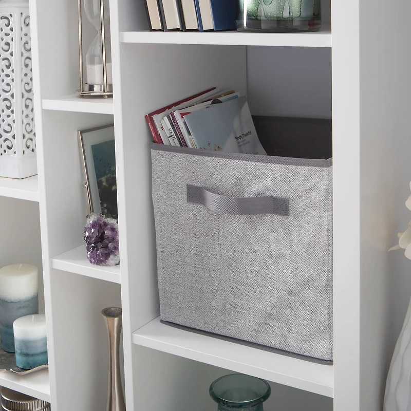 Simplify 12" Collapsible Heather Gray Storage Cube