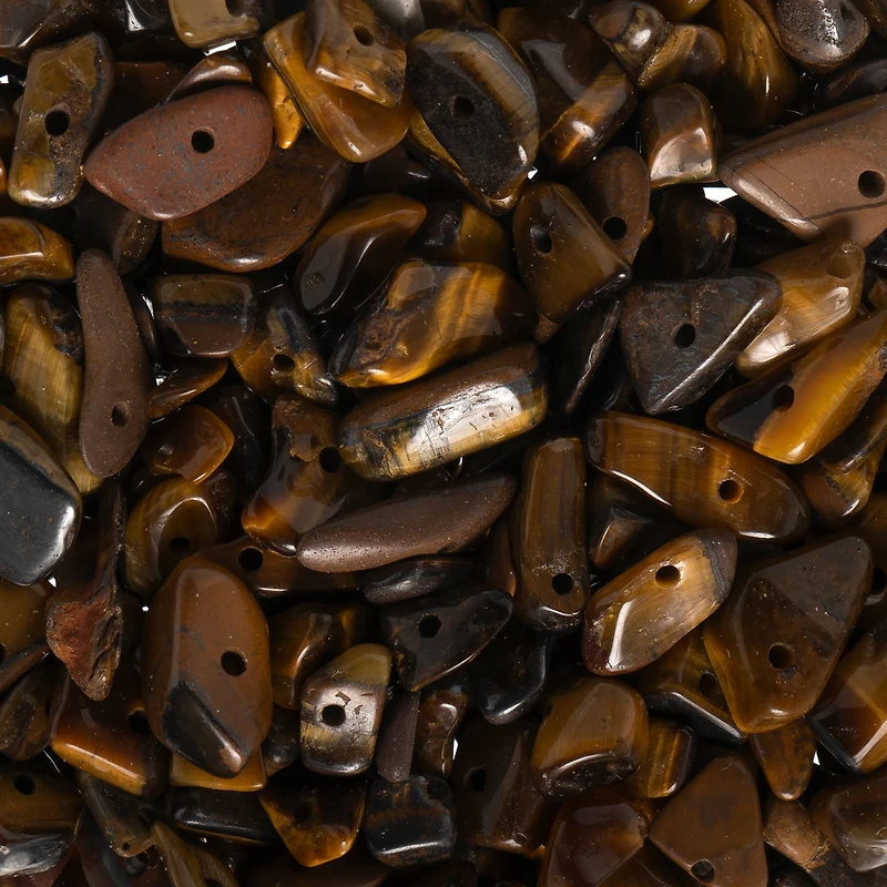 John Bead Tiger's Eye Chip Beads, 24g