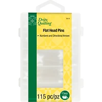 Dritz® White Star Flat Head Pins With Numbers & Directional Arrows, 115ct.