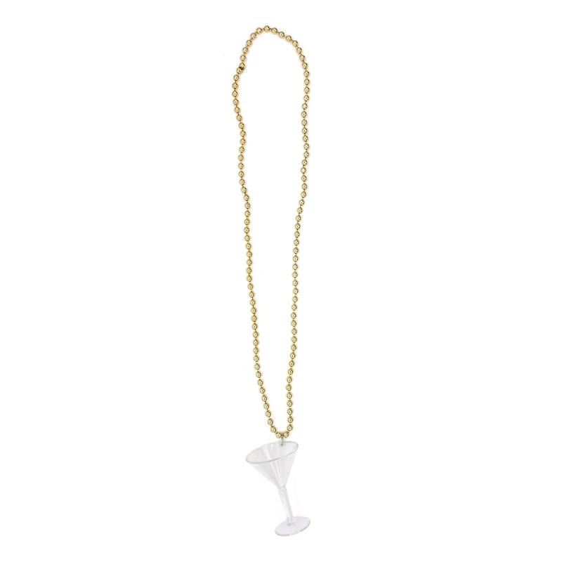 33" Gold Martini Glass Necklace by Celebrate It™
