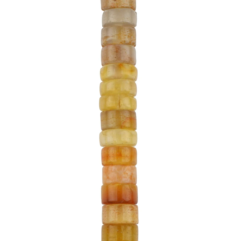 Yellow Fire Agate Heishi Beads by Bead Landing