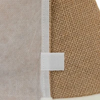 20" Burlap & White Fleece Trim Mini Tree Skirt