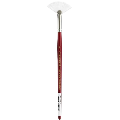 Connoisseur® All Media Short Handle White Taklon Fan Brush