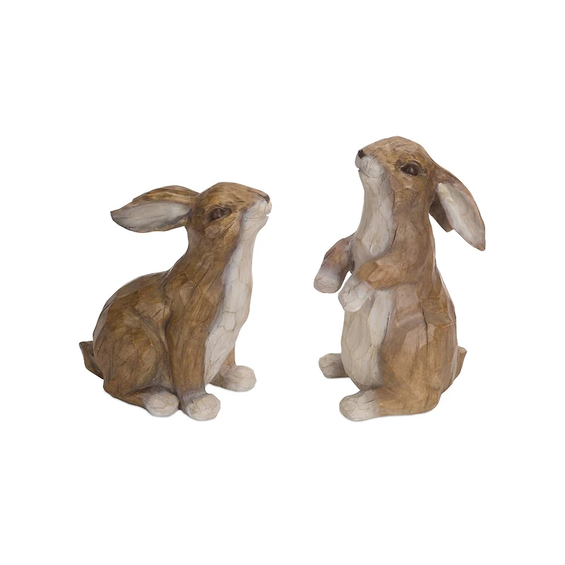 Standing Rabbit Figurine Set