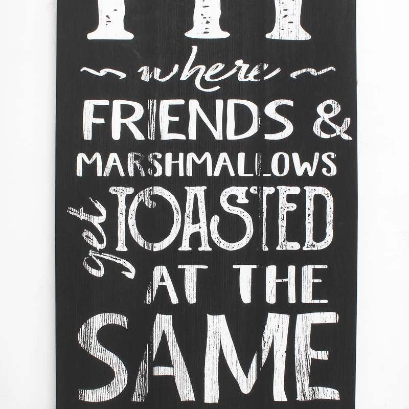 Welcome to the Firepit Outdoor Canvas Art Print - 16"x48"