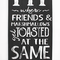 Welcome to the Firepit Outdoor Canvas Art Print - 16"x48"