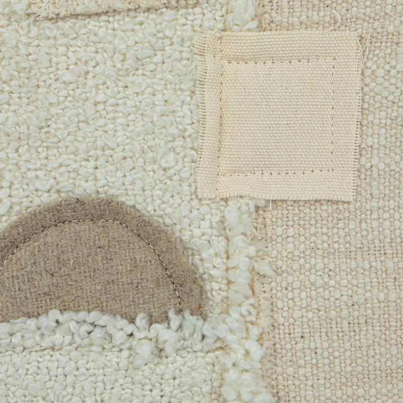 Hello Honey® 30" Fabric Patchwork Wall Hanging with Oak Wood Frame