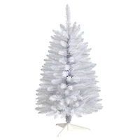 3ft. Pre-Lit White Artificial Christmas Tree, Warm White LED Lights