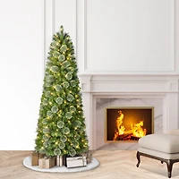6ft. Pre-Lit Pop-Up Collapsible Aritficial Christmas Tree, Warm White LED Lights