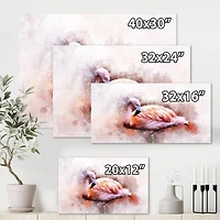 Designart - Portrait of Pink Flamingo III