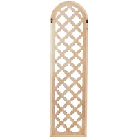 Brown Wood Carved Trellis Geometric Wall Decor 13" x 1" x 49"