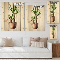 Designart - Yucca Tree In The Ceramic Flower Pot