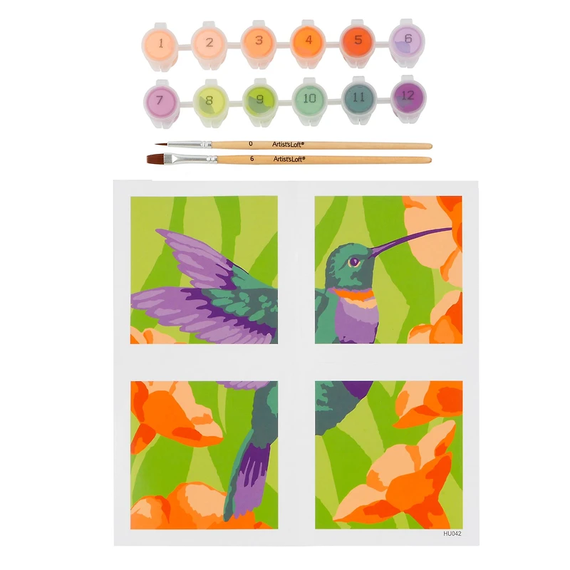 Hummingbird Paint-by-Number Gallery Mini Kit by Artist's Loft®