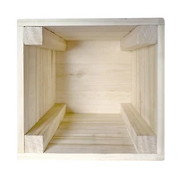 6" Unfinished Wooden Cube Riser Box