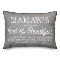 Mamaw's Bed & Breakfast Throw Pillow