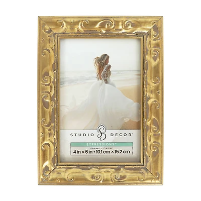 Expressions™ 4" x 6" Gold Ornate Wood Frame by Studio Décor®