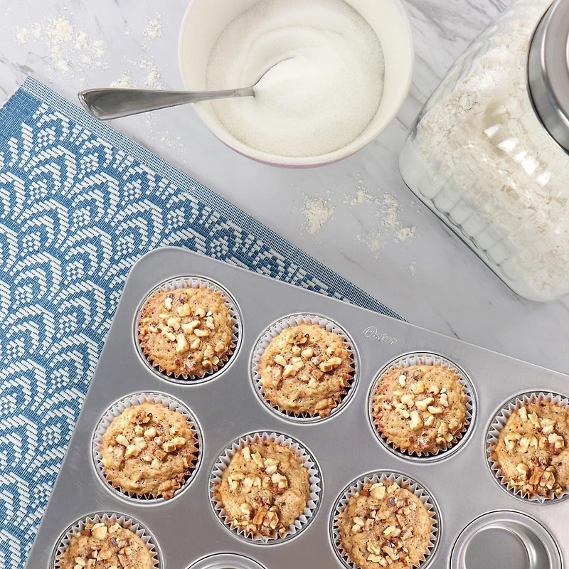 Oster Baker's Glee Silver 12 Cup Aluminum Muffin Pan