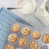 Oster Baker's Glee Silver 12 Cup Aluminum Muffin Pan