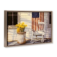 Stupell Industries Americana Deco Scene Floater Framed Art