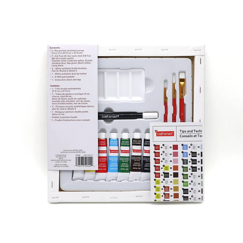 11" x 11" Christmas Cocoa Canvas Painting Kit by Artist's Loft™