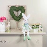 24" White & Green Boy Easter Bunny Figure