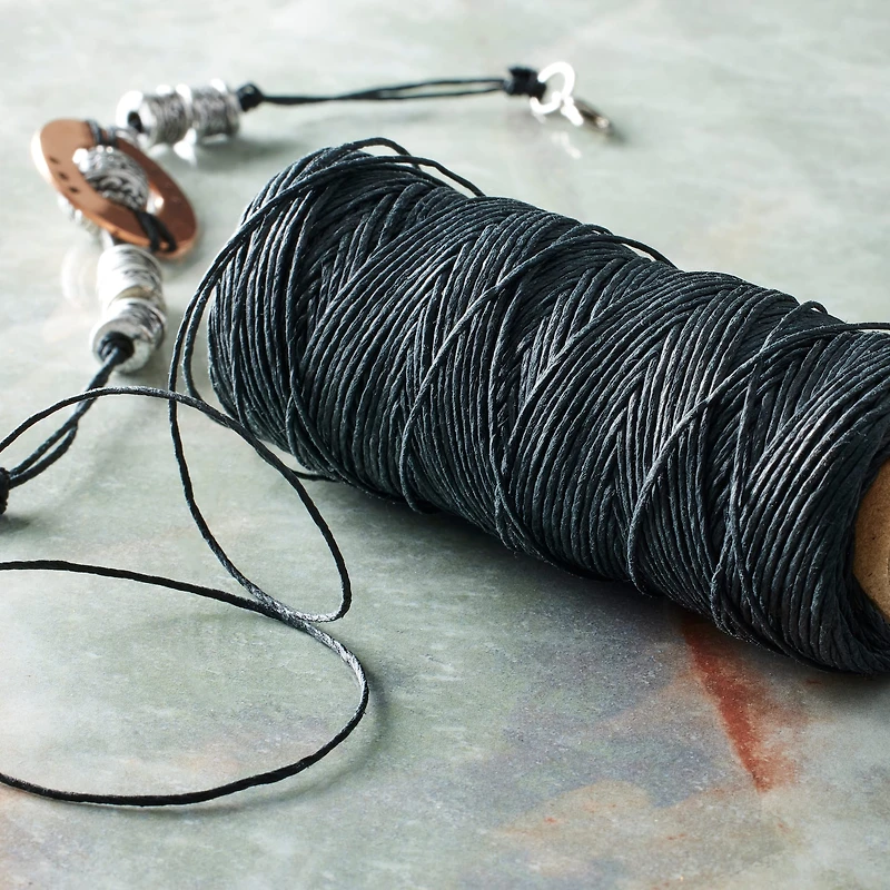 Bead Landing™ Hemp Cord Spool, Black 20 lb.