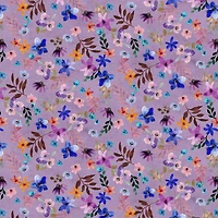 Fabric Editions Purple Bellino Foliage Cotton Fabric