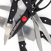 Gibson Home® Westover 13-Piece Black Stainless Steel Cutlery Set with Wood Storage Block