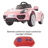 Toy Time Pink Battery Powered Ride-On Sports Car