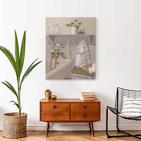 Country Bathroom 24" x 30" Canvas Wall Art