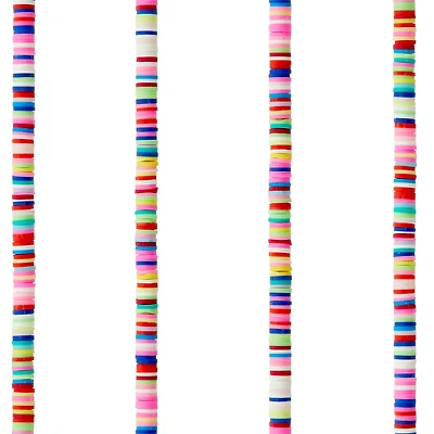 12 Pack: Bright Heishi Polymer Clay Beads, 6mm by Bead Landing™