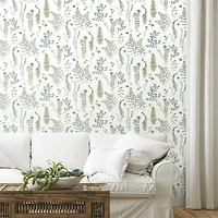 RoomMates White Fern Study Peel & Stick Wallpaper