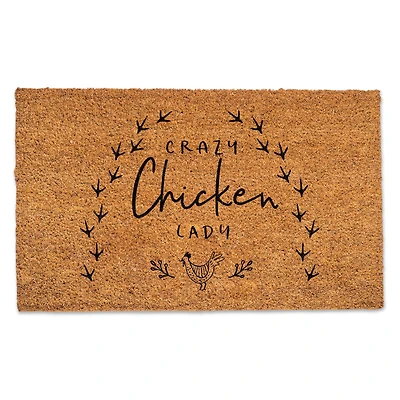 Crazy Chicken Lady 30" x 18" Door Mat