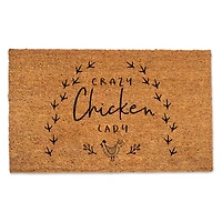 Crazy Chicken Lady 30" x 18" Door Mat