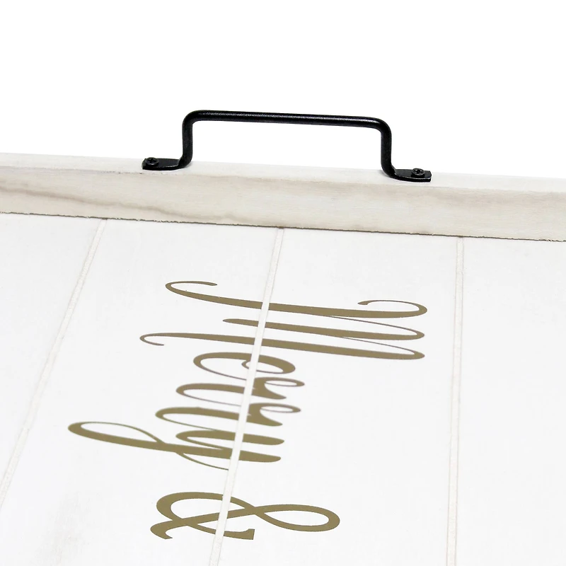 Elegant Designs™ 15.5" Merry & Bright Serving Tray with Handles