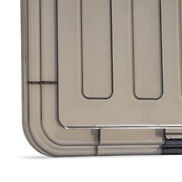 Iris® 91qt. Clear View Plastic Storage Bins with Gray Latching Buckle Lids, 4ct.