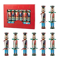 Glitzhome® 10" Christmas Nutcracker Party Cracker with Gift Contents, 8ct.