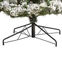 9ft. Pre-Lit Flocked West Virginia Fir Artificial Christmas Tree, Clear LED Lights