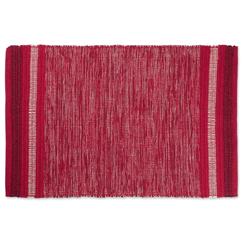 DII® Variegated Red Recycled Yarn Rug, 2ft. x 3ft.