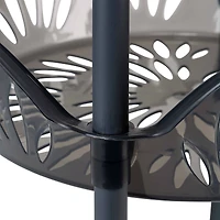 Kitchen Details Smoke Gray 4-Tier Large Basket Shelf