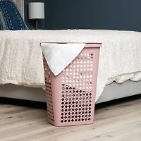 Mind Reader 50L Tapered Laundry Hamper with Swiss Cross Cut-Outs