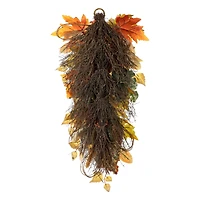 Glitzhome® 25" Fall Pumpkin Leaf Swag