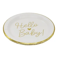 24 Packs: 8 ct. (192 total) 7" Hello Baby Snack Plates by Celebrate It™